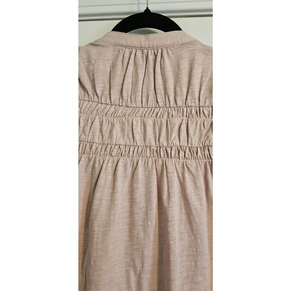 Boden Womens Size 8 Top Ruched Yoke Detail Pink Long Sleeve Button Down - Picture 4 of 7